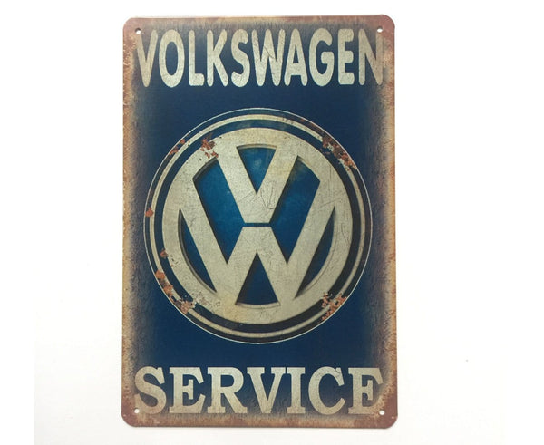 Volkswagen Service Metal Tin Sign Poster