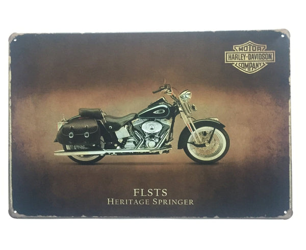 Harley Davidson Heritiage Vintage Metal Poster