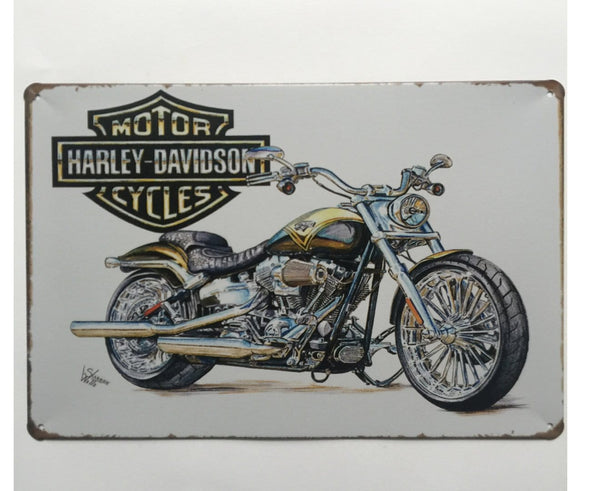 Harley Davidson Large  Vintage Metal Poster