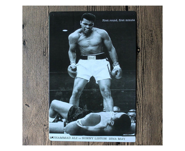 Vintage Muhammad ALi Boxer Tin Poster
