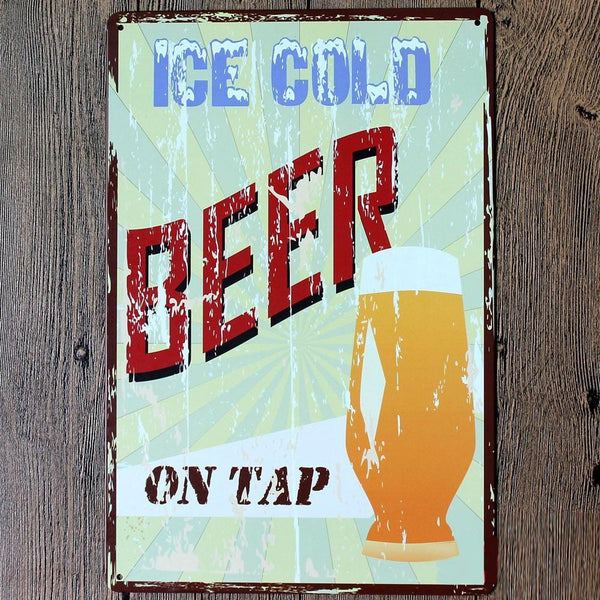 Beer on Tap- Vintage Beer Poster