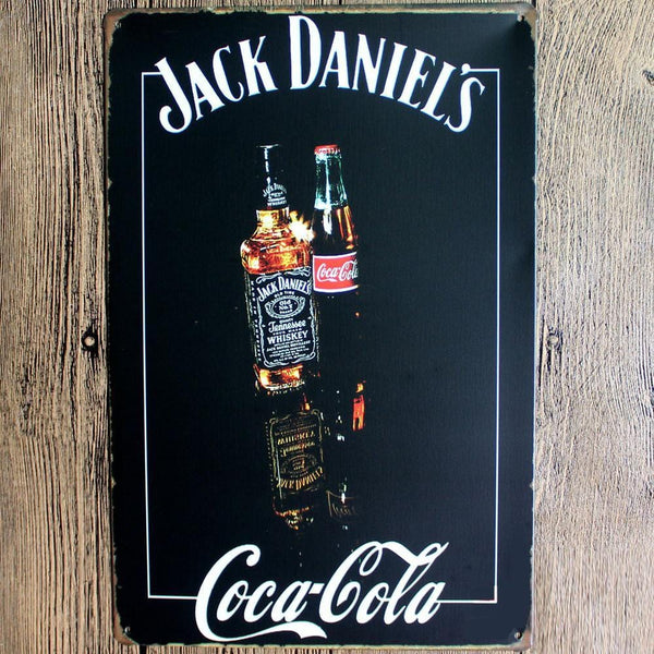 Jack Daniel's and Coke Bar Sign- Tin Poster