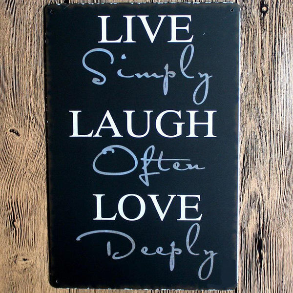 Live laugh Love Metal Tin Sign Poster