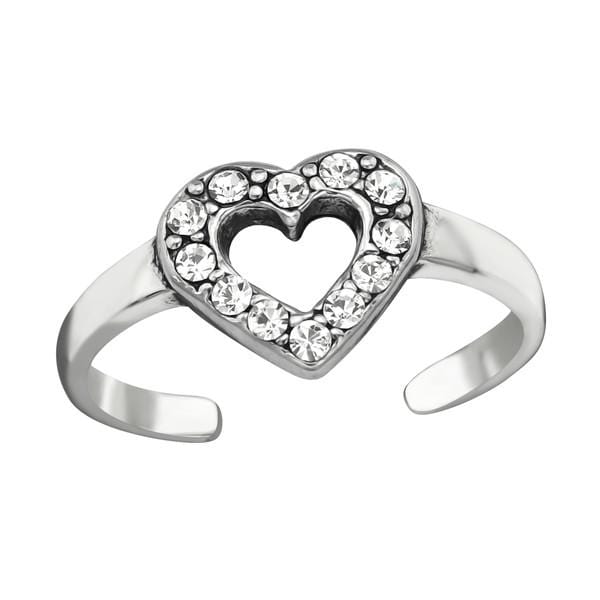 Silver Heart Toe Ring
