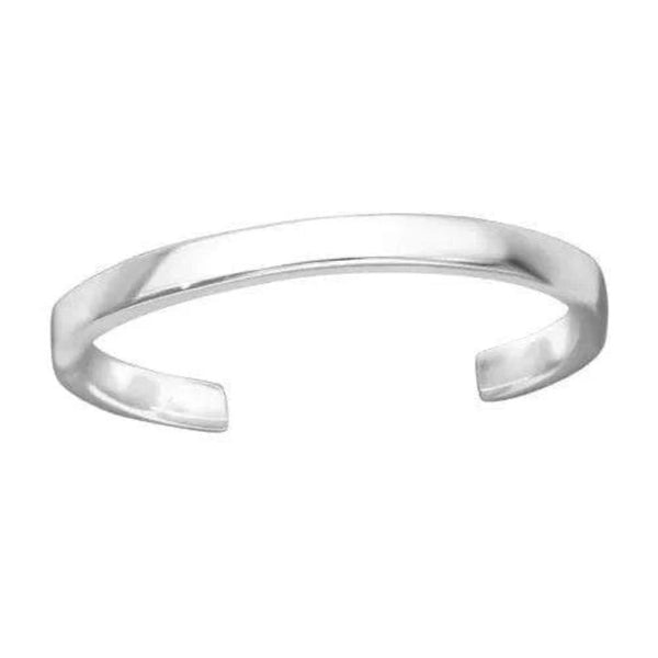 Silver Simple Band Toe Ring
