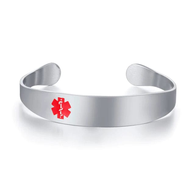 Adjustable Medical  Alert Bangle Bracelet