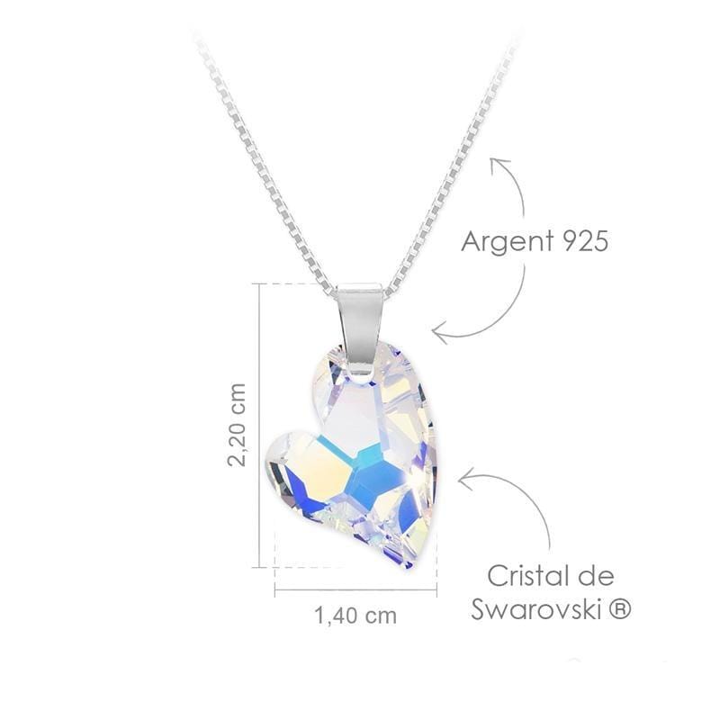  Swarovski Crystal Off Centre Heart Necklace