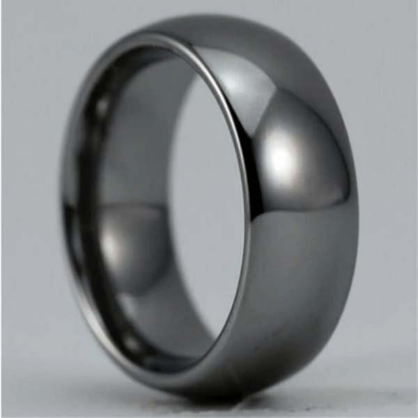 Tungsten Shiny Silver Wedding Ring