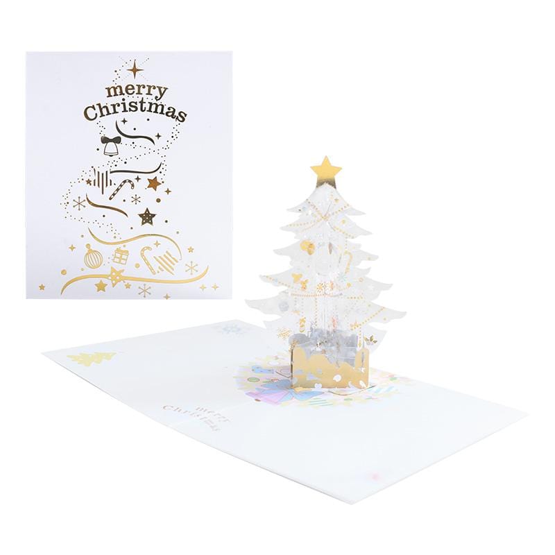 Crystal Christmas tree 3D Pop Up Greeting Card