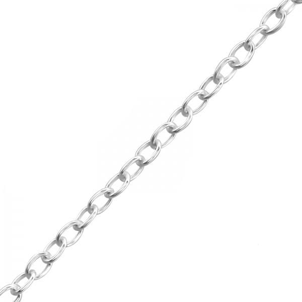 Silver Cable Chain Anklet