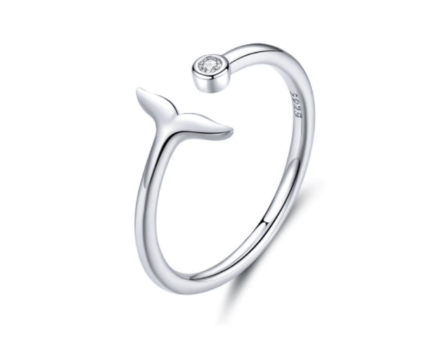 Silver  Mermaid  Engagement Ring