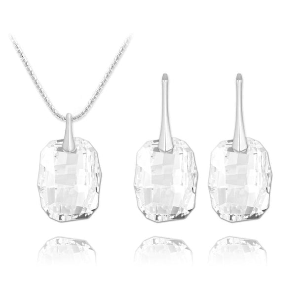Sterling Silver white Crystal  Jewellery Set 