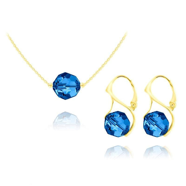  Capri Blue 24K Gold Jewellery Set 