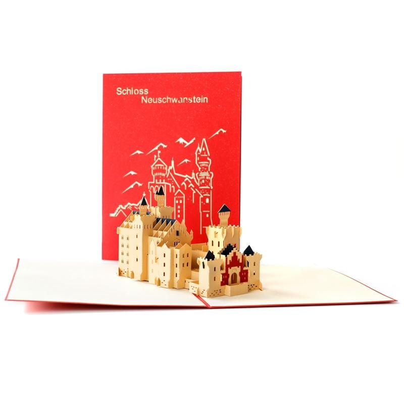 Schloss Neuschwan stein 3D Pop Up Greeting Card