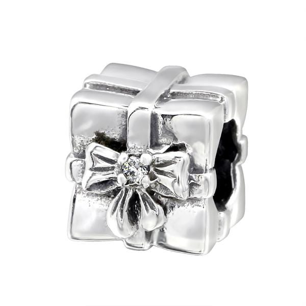 Silver Gift Present Charm Bead
