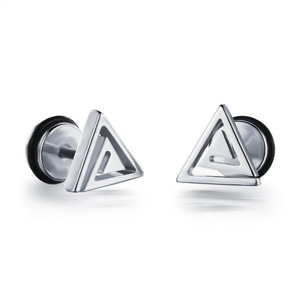 Stainless Steel Triangle Earrings