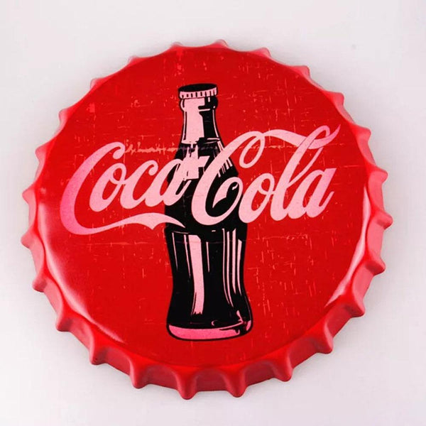 Coca Cola Beer Cap Metal Tin Sign Poster