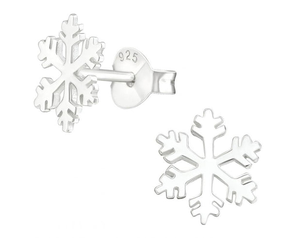 Sterling Silver Snowflake earrings Studs