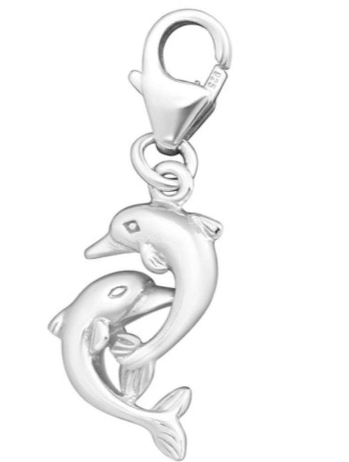 Silver Dolphin clip on Charm