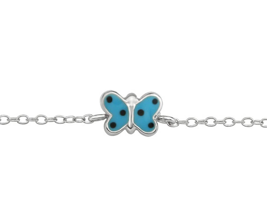 Children's Silver Butterfly Bracelet