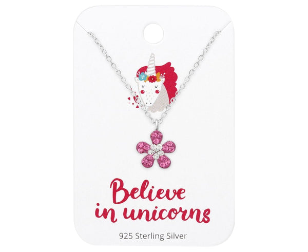 Believe in Unicorns Kids Silver Unicorn Earrings 