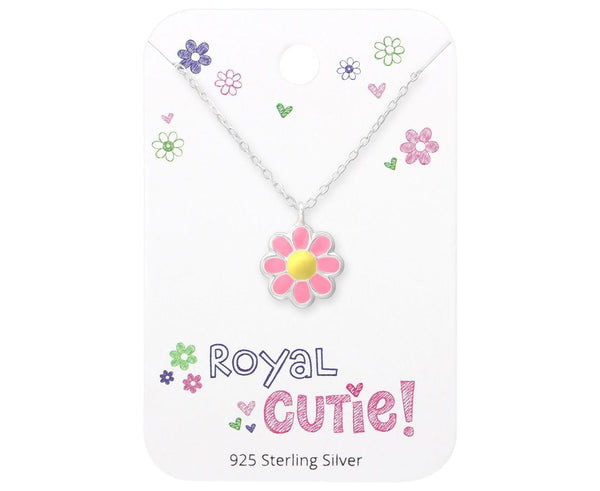 Kids Silver Flower Necklace 