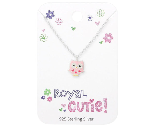 Royal Cutie Kids Silver Owl earrings