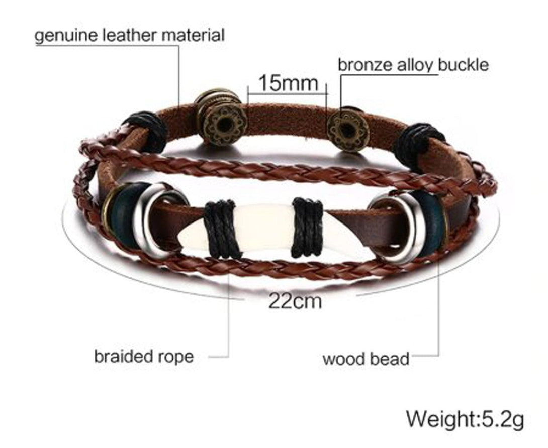 Genuine turkish Leather Bracelet Bangle for Men and Women