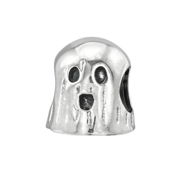 Silver Ghost Charm Bead