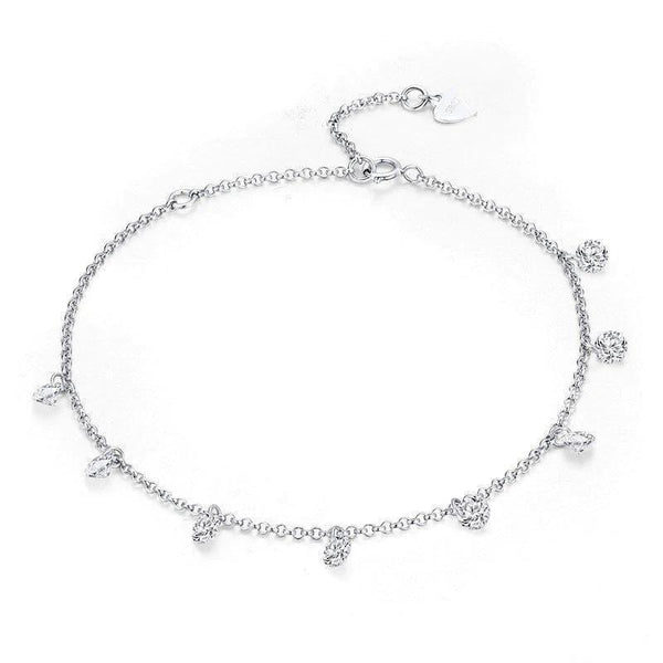 Silver Crystal Chain Bracelet