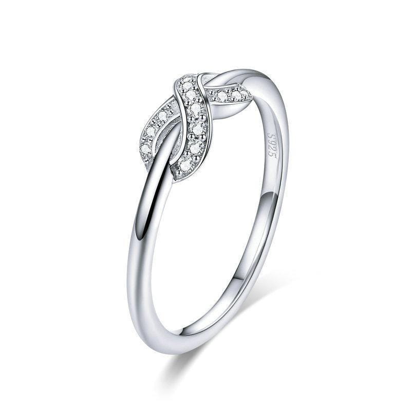 Silver Infinity Engagement Ring