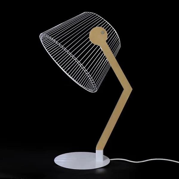 Wood and Acrylic Desk Lamp