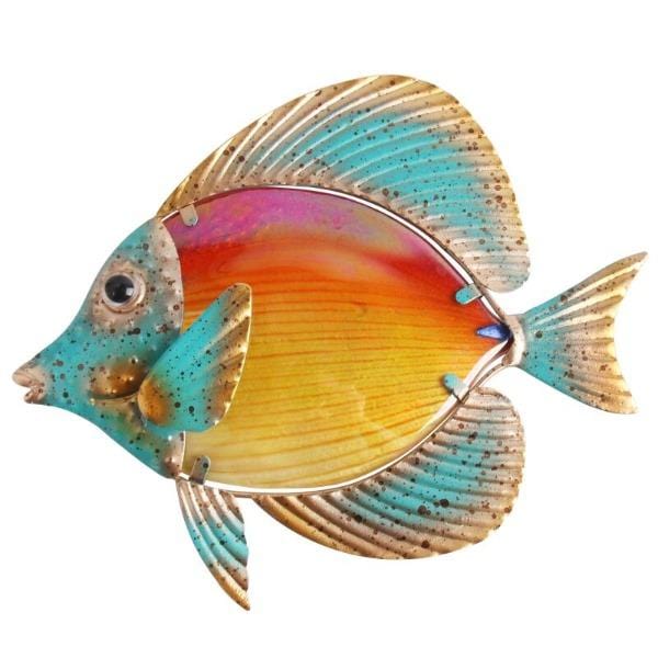 Metal Rainbow Fish Wall Art