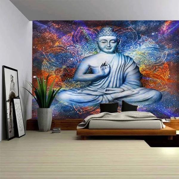 Multicolour Buddha Tapestry Wall Hanging