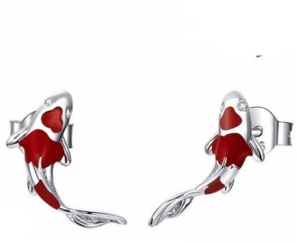 Silver Fish Earrings