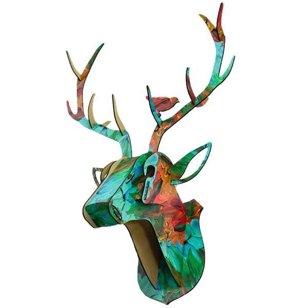 Deer Head Sculpture Wall Art