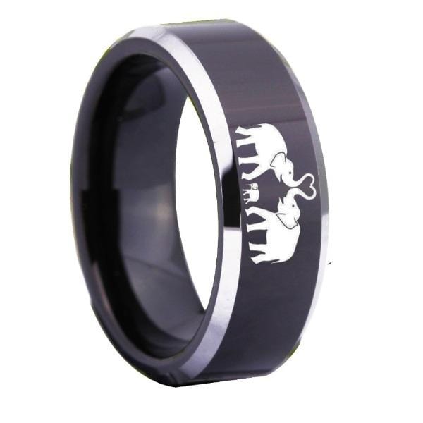 Love Tungsten Elephant Ring
