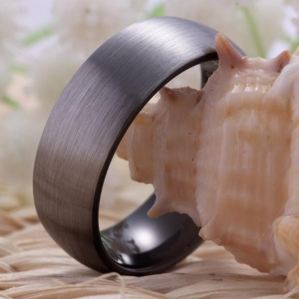 8mm Charcoal Tungsten Wedding Ring