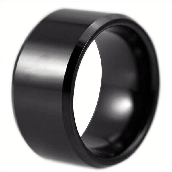 Tungsten Mens Black Ring