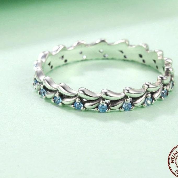 Silver Waves Engagement Ring