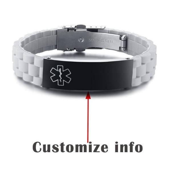Custom Engraved Medical  Alert Id Bracelet