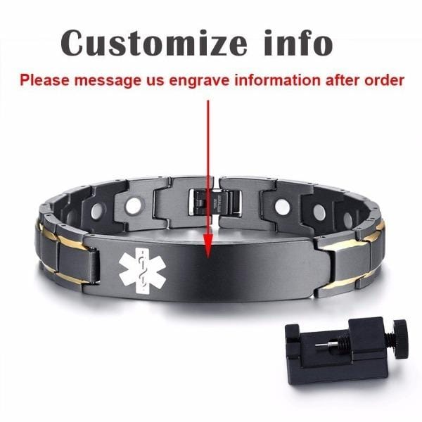 Custom Engraved Medical Alert ID Bracelets