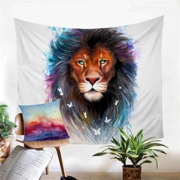 Majestic Lion Tapestry Wall Hanging