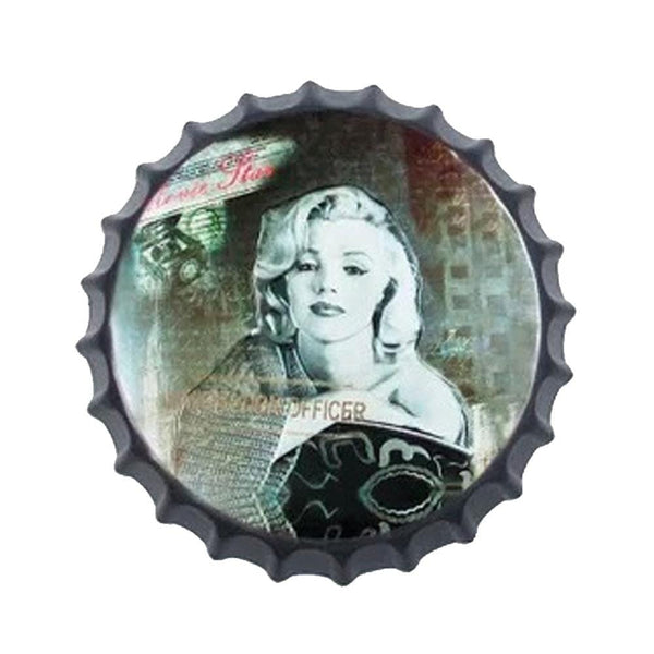 Lady Beer Cap Metal Tin Sign Poster