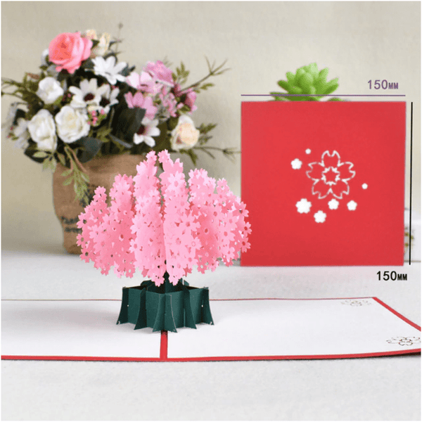 3D POp Up Cherry Blossom Tree e Greeting Card