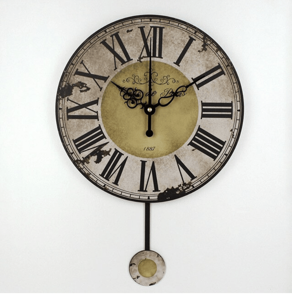 Roman numeral silent Pendulum  Wall clock