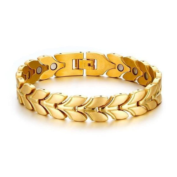 Gold Stainless Steel Magnetic Bracelet Arthritis