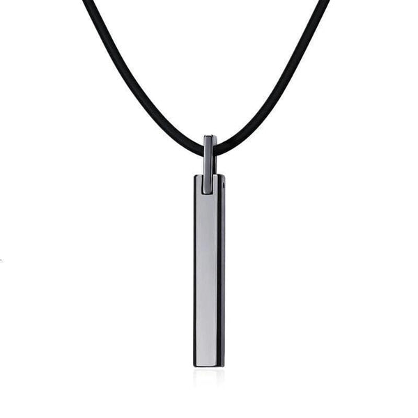 Tungsten Carbide Silver Pendant Necklace For Men