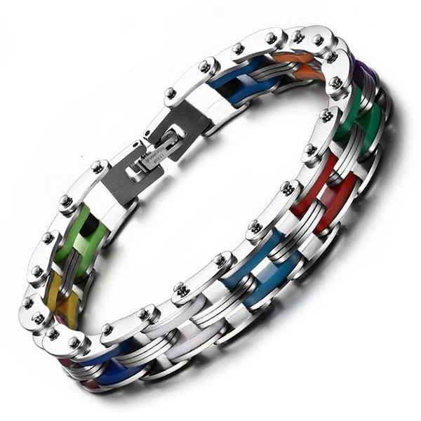 Stainless Steel Rainbow Bangle  Bracelet