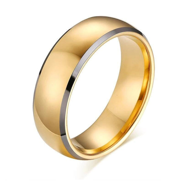 Real Tungsten Carbide Wedding Band Ring Gold